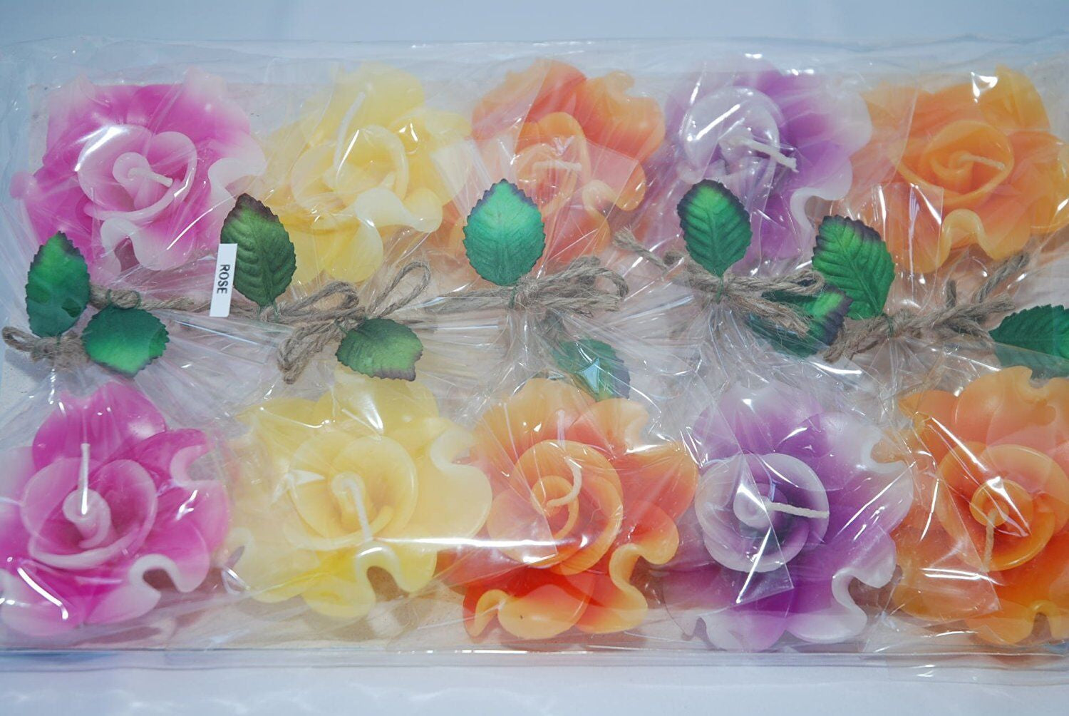 Pack of 10 Flower Shaped Floating Candles - Assorted Colours & Flower Shapes