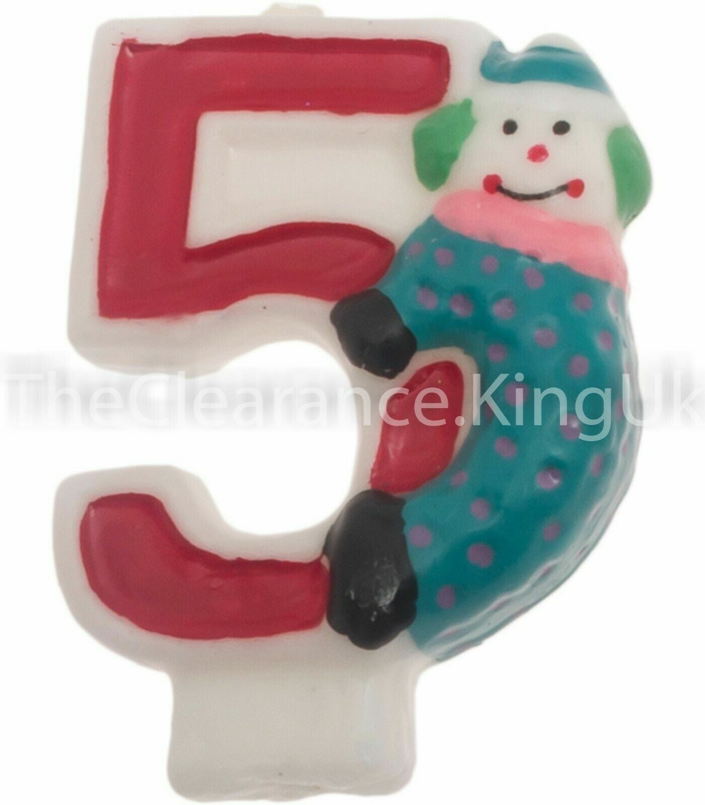 Clown Number Bougie Coloured Candles Birthday Party Cake Decoration 0-9 New