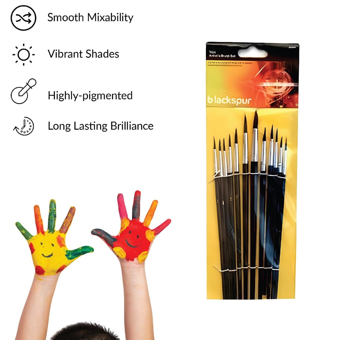 ARTIST PAINT BRUSH SET PROFESSIONAL ACRYLIC OIL WATERCOLOR CRAFT PAINTING 12 Pcs