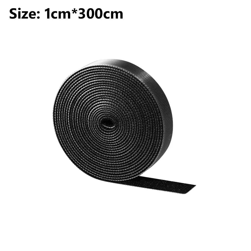 1/3/5M Long 1 1.5Cm Width Reusable Ties Hook and Loop Fastener Tape Nylon Tape Cable Ties Strap Wire Cable Organizer