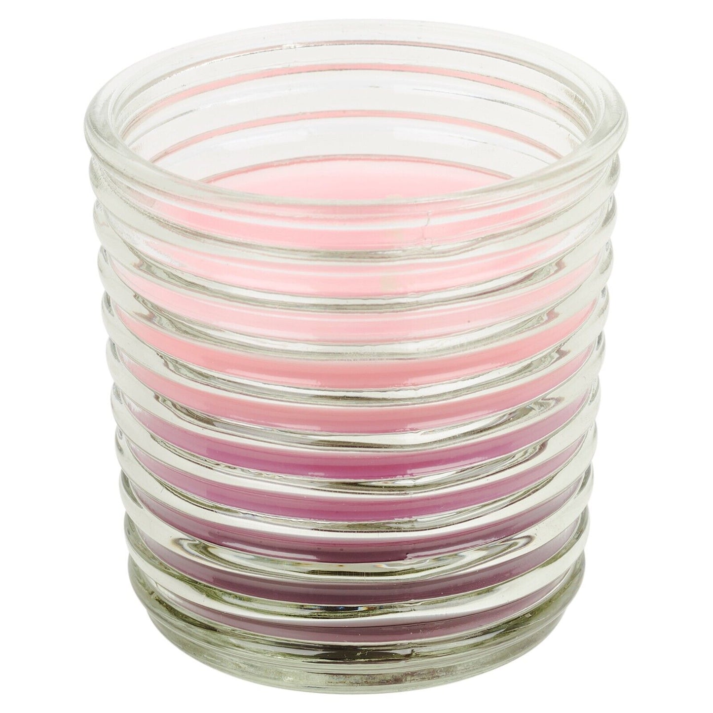 3 Pcs Triple Colour Scented Candle in Ribbed Glass Jars Home Gift Fragrance Set