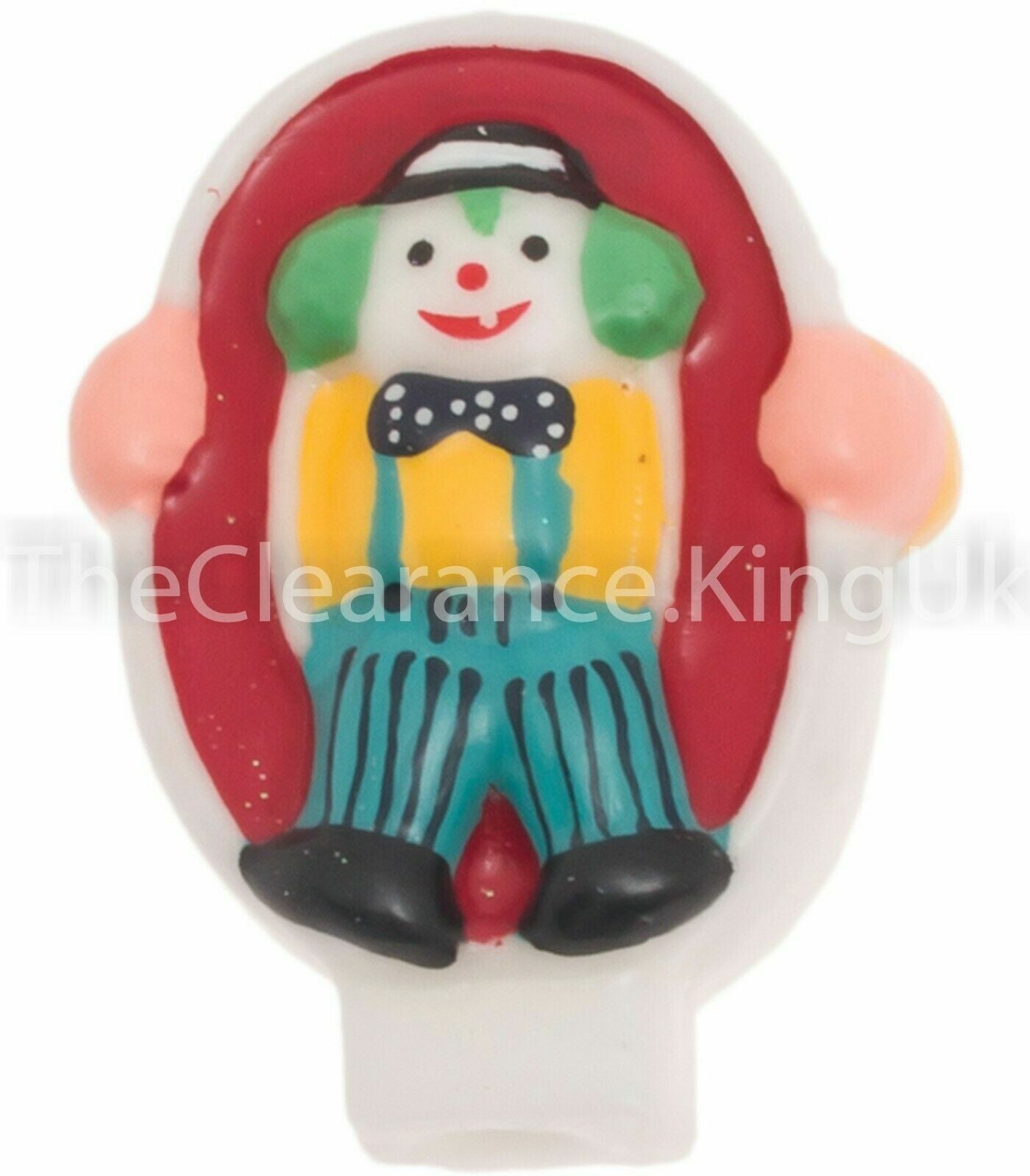 Clown Number Bougie Coloured Candles Birthday Party Cake Decoration 0-9 New