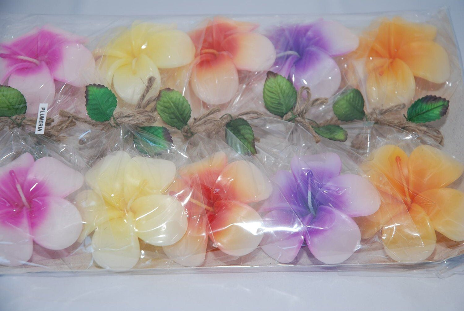 Pack of 10 Flower Shaped Floating Candles - Assorted Colours & Flower Shapes