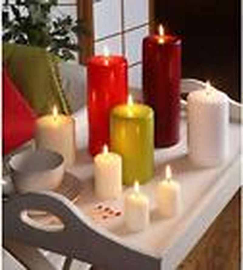 10 Pillar Candle Large round Table Candles Long Burn Time 40 X 90MM Dark Red