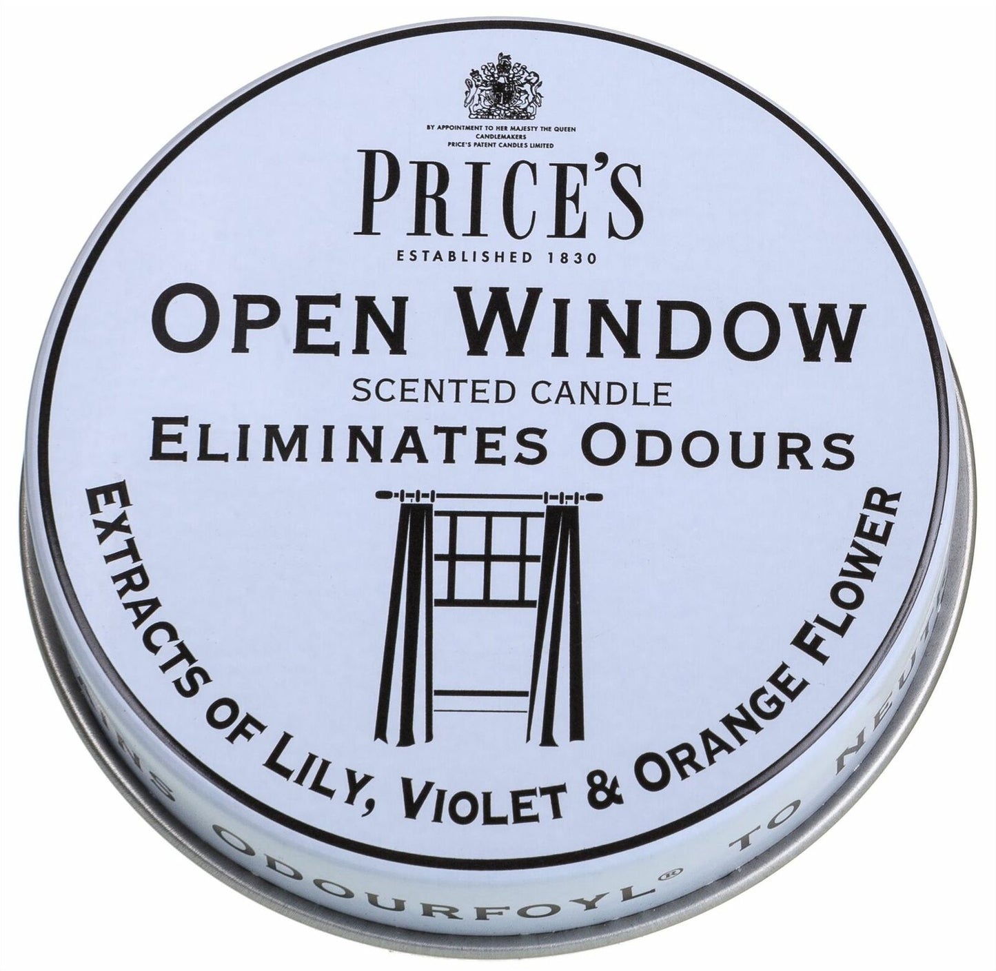 Price'S Candles Open Window Scented Candle Eliminates Odours Extracts of Lilly