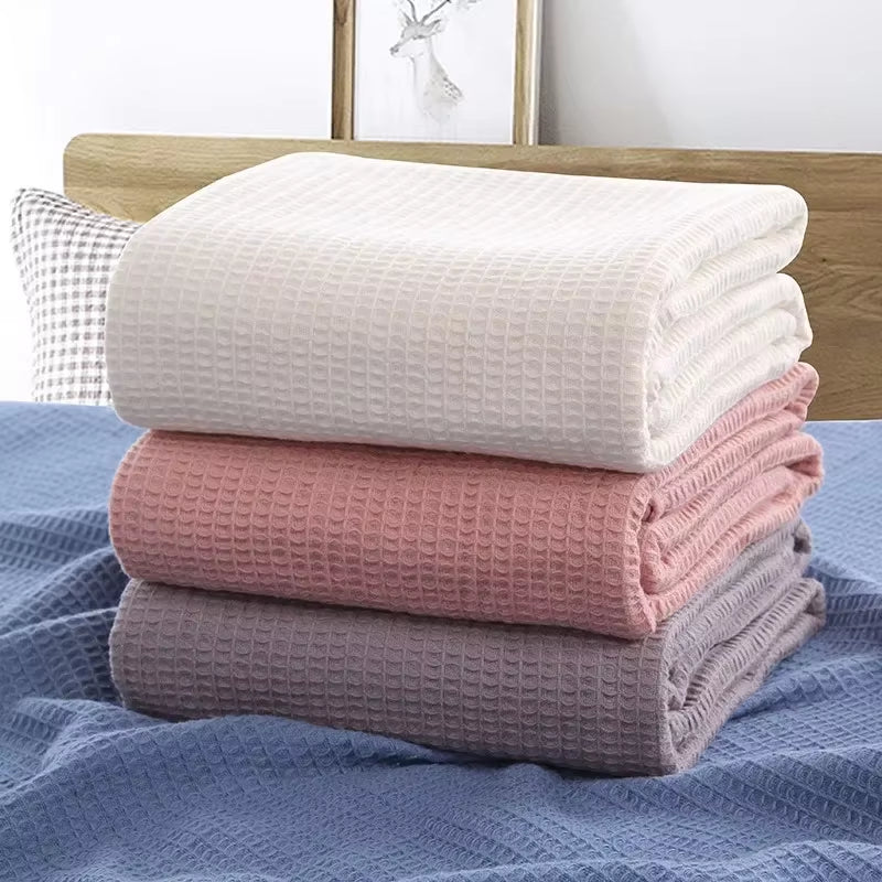 Family Pure Cotton Beehive Cover Is Simple Solid Color Soft Breathable Nap Multi-Functional Lightweight Air Conditioning Blanket