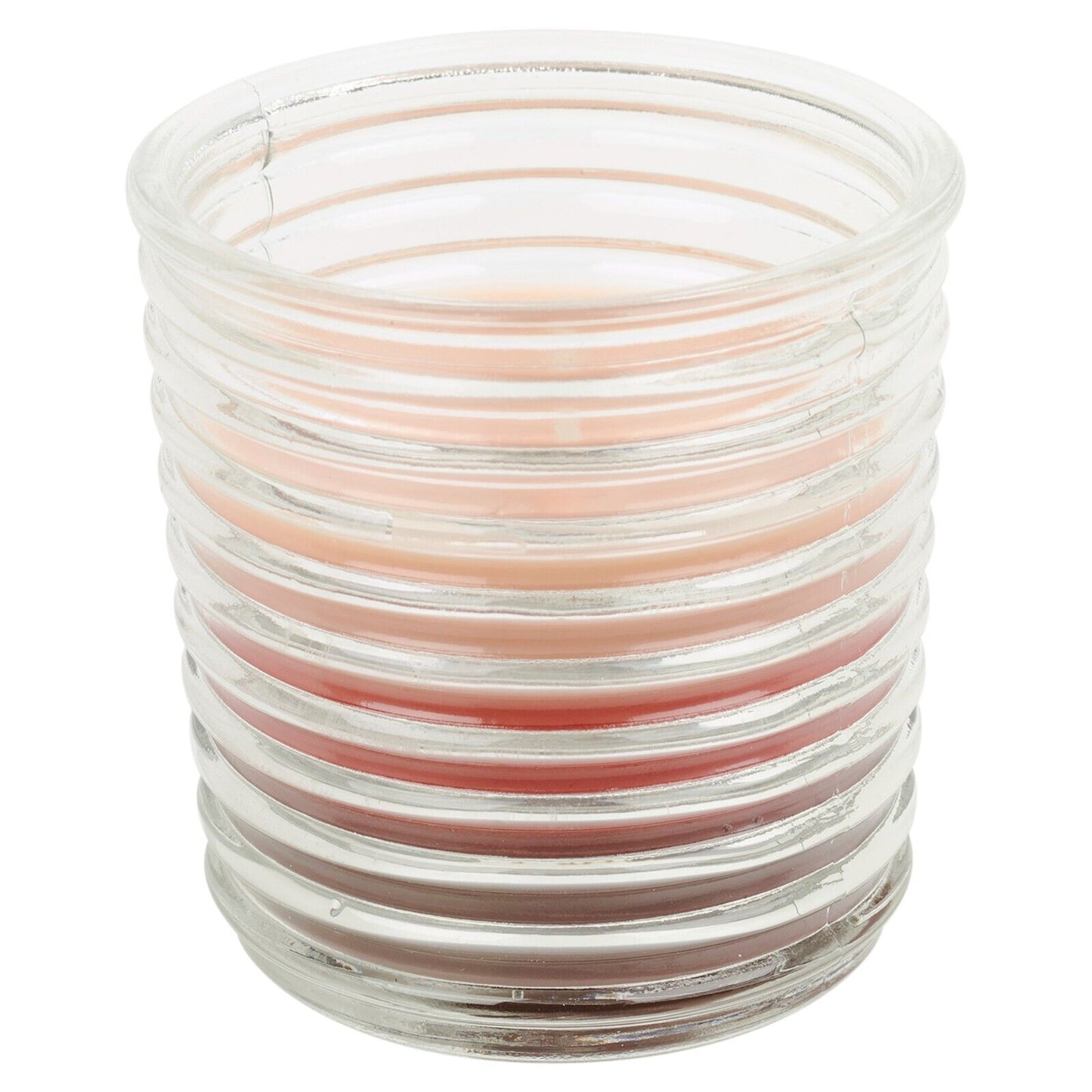 3 Pcs Triple Colour Scented Candle in Ribbed Glass Jars Home Gift Fragrance Set