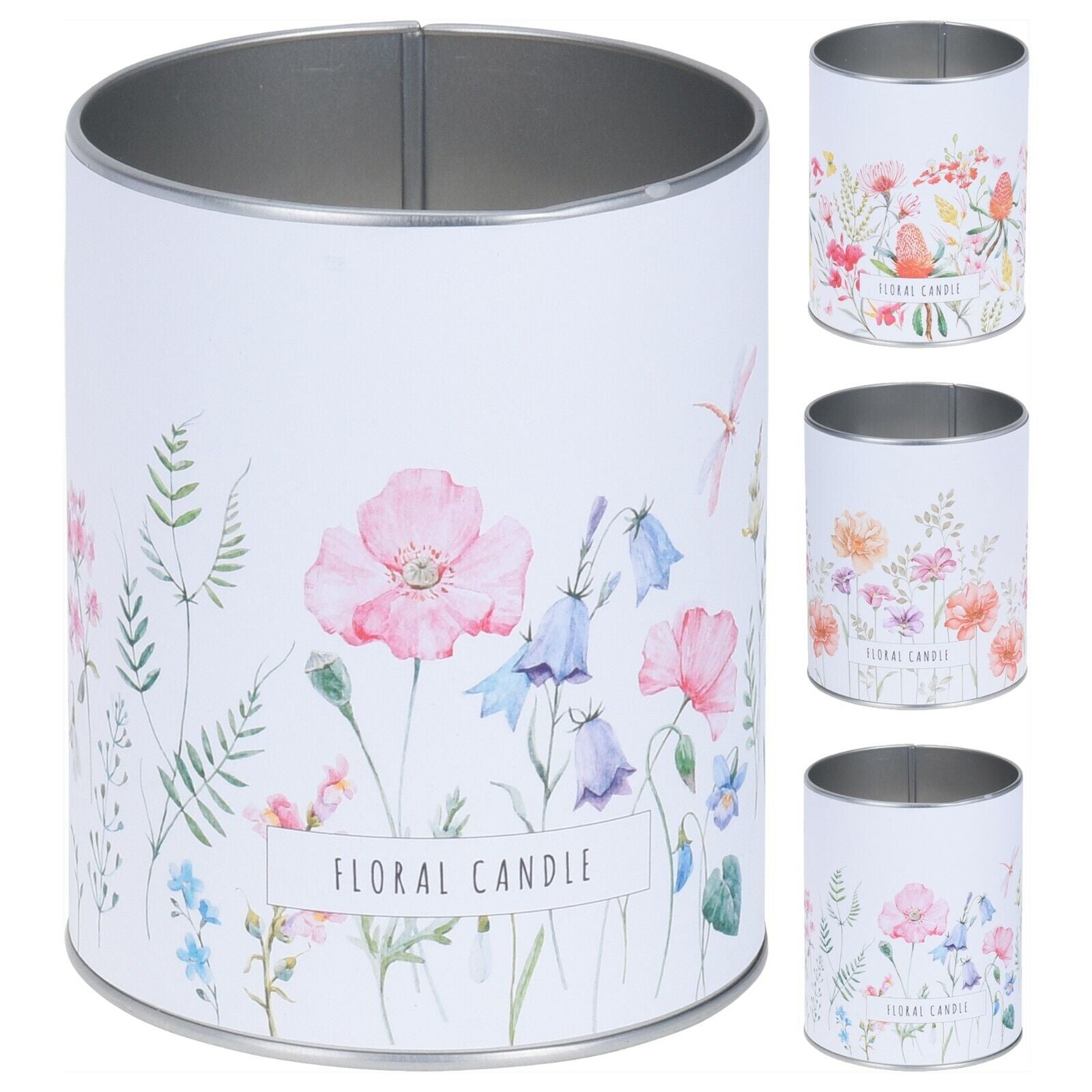 1 or 3 Pcs Luxury Flower Scented Wax Candles in Tin Gift Set Aroma Xmas 35 Hour