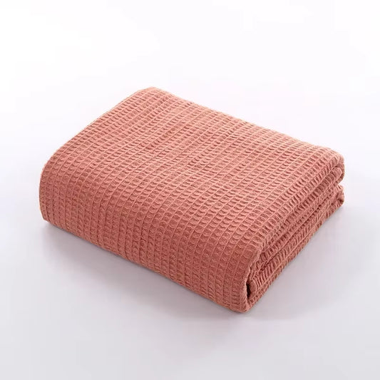 Family Pure Cotton Beehive Cover Is Simple Solid Color Soft Breathable Nap Multi-Functional Lightweight Air Conditioning Blanket