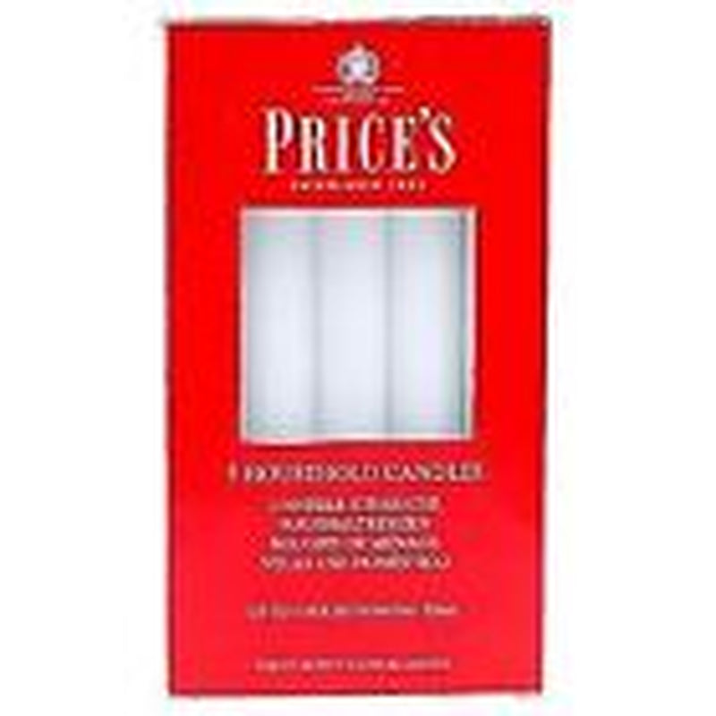 Prices Household Candles 1.9 Cm White 5 Hours Long Burning Time 5 Pack