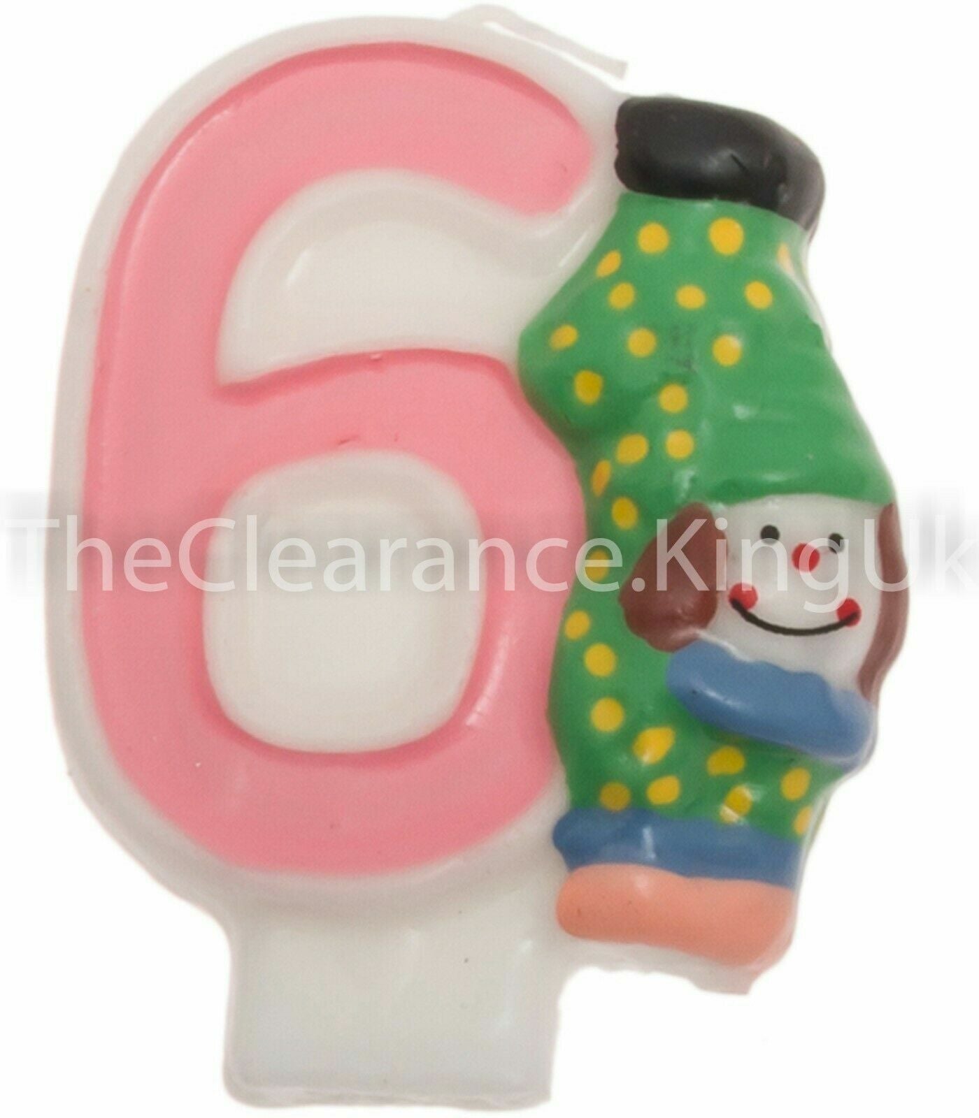 Clown Number Bougie Coloured Candles Birthday Party Cake Decoration 0-9 New