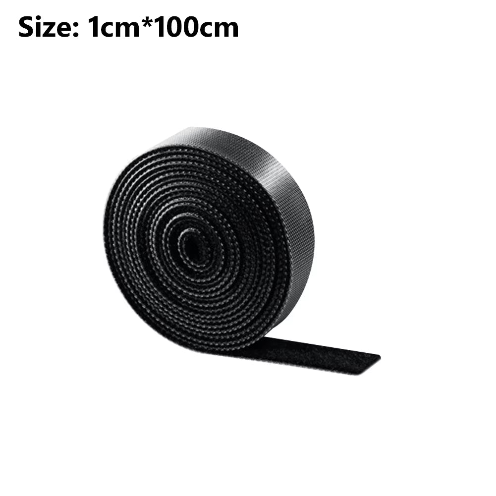 1/3/5M Long 1 1.5Cm Width Reusable Ties Hook and Loop Fastener Tape Nylon Tape Cable Ties Strap Wire Cable Organizer