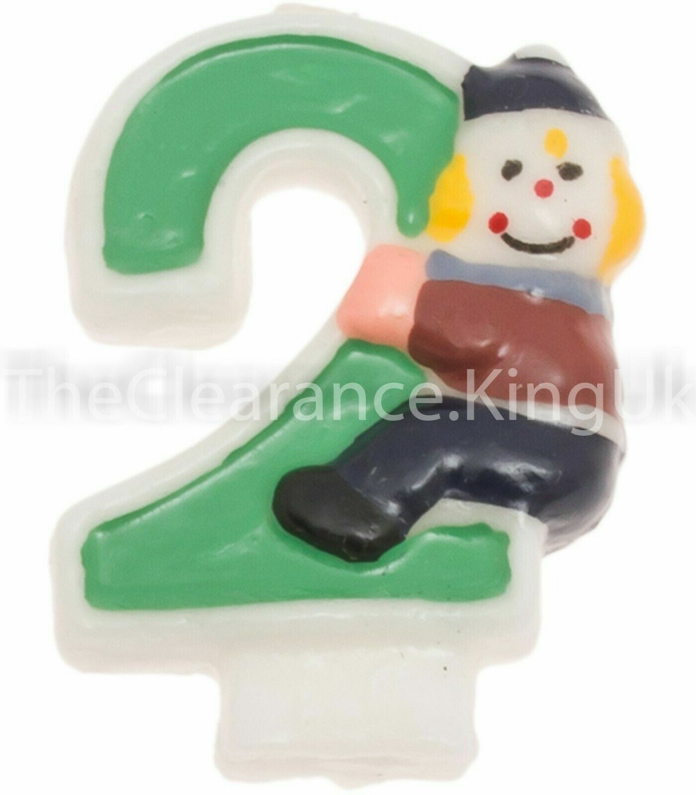 Clown Number Bougie Coloured Candles Birthday Party Cake Decoration 0-9 New