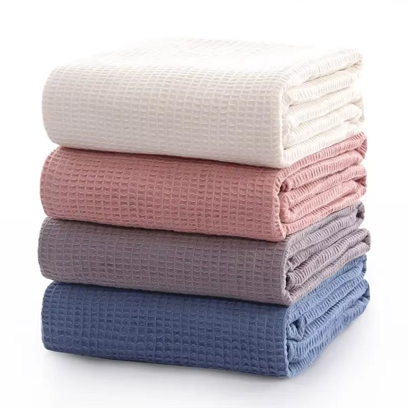 Family Pure Cotton Beehive Cover Is Simple Solid Color Soft Breathable Nap Multi-Functional Lightweight Air Conditioning Blanket