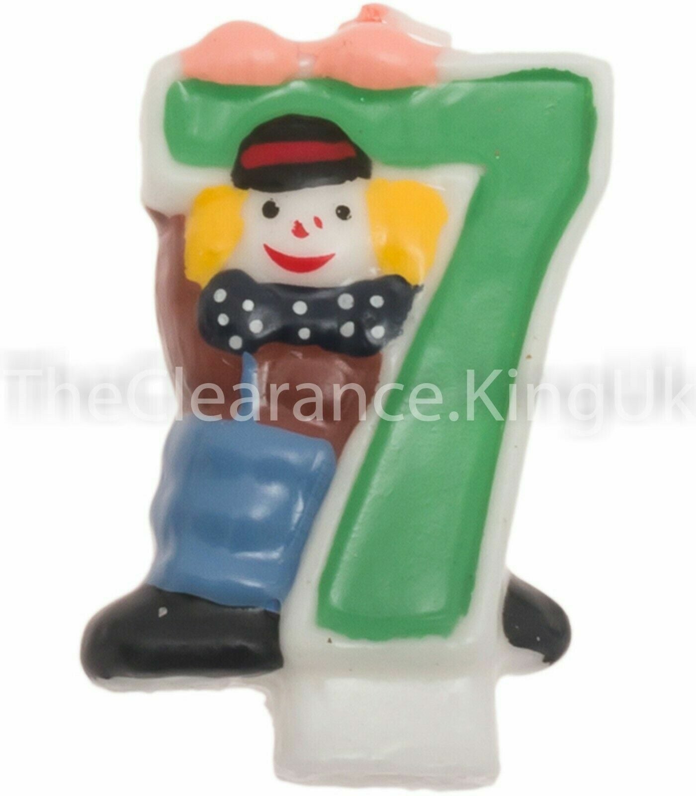 Clown Number Bougie Coloured Candles Birthday Party Cake Decoration 0-9 New