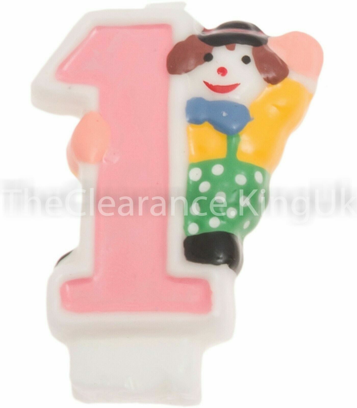 Clown Number Bougie Coloured Candles Birthday Party Cake Decoration 0-9 New