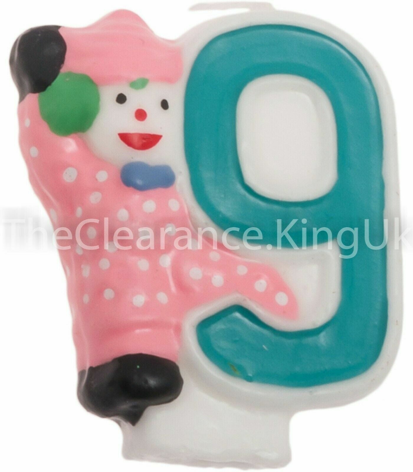 Clown Number Bougie Coloured Candles Birthday Party Cake Decoration 0-9 New