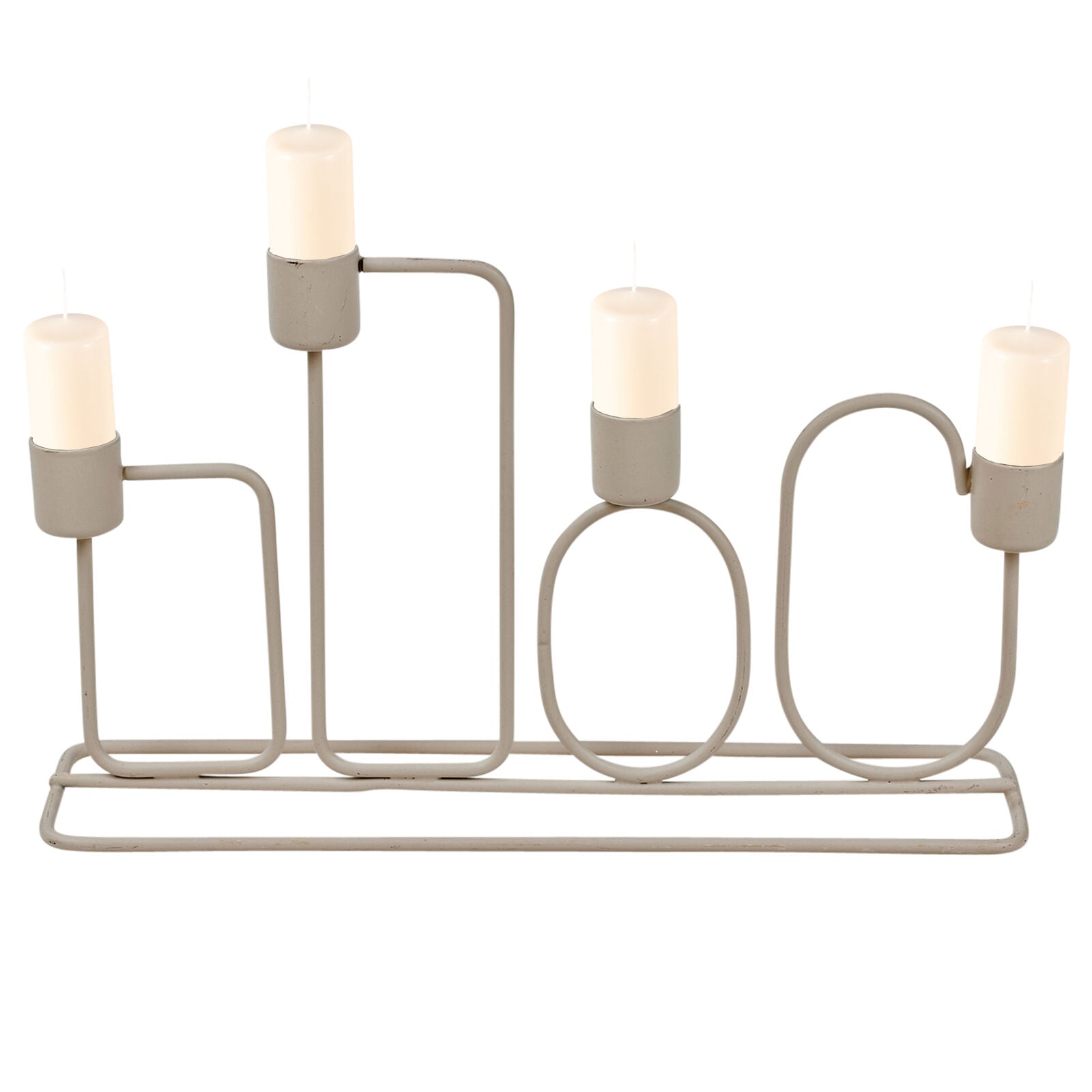 16Cm Metal Candle Holder Holds up to 4 Candles Dinner Centrepiece or Home Décor