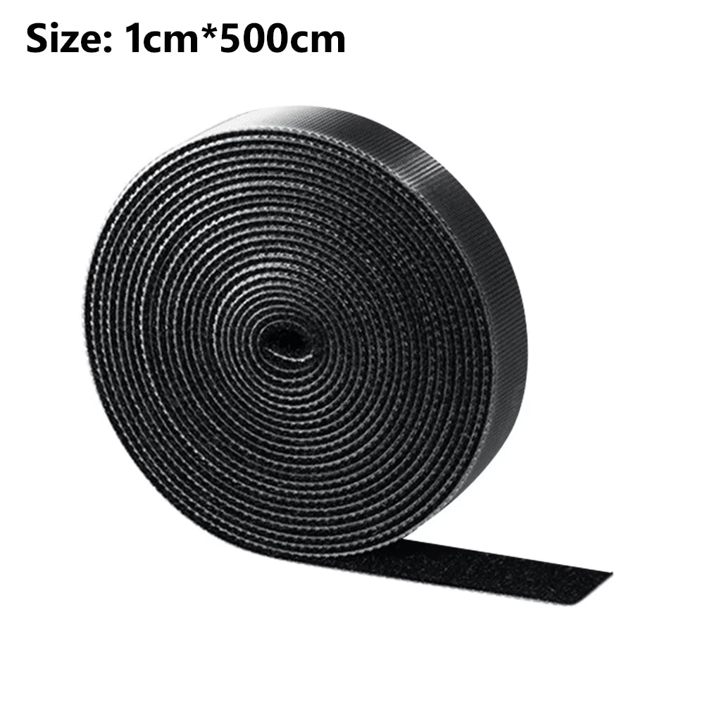 1/3/5M Long 1 1.5Cm Width Reusable Ties Hook and Loop Fastener Tape Nylon Tape Cable Ties Strap Wire Cable Organizer